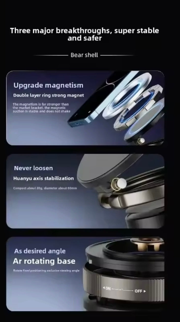 GripMag360™ – Soporte Magnético de Alta Potencia con Rotación 360°